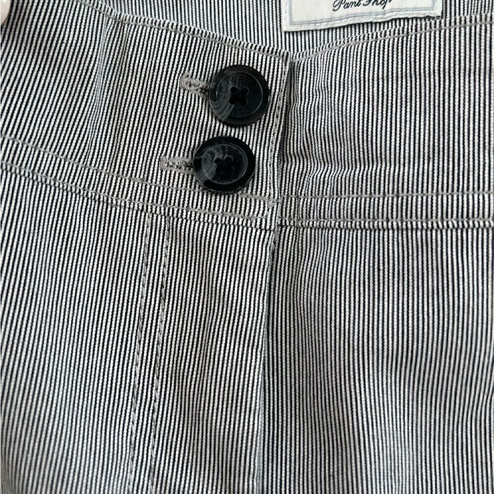 Charter Club Gray Pinstripe Cropped Cotton Blend Pants Size 8 - Picture 8 of 13